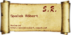 Spalek Róbert névjegykártya