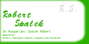 robert spalek business card